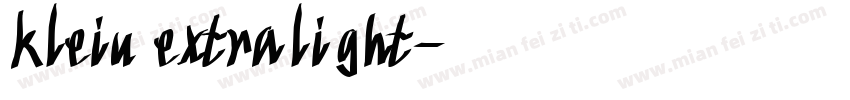 klein extralight字体转换
